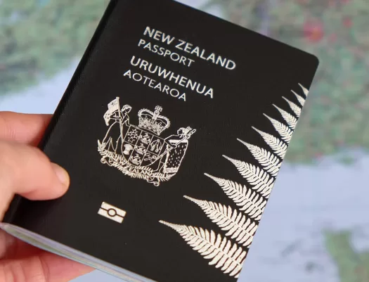 Cover of a New Zealand passport