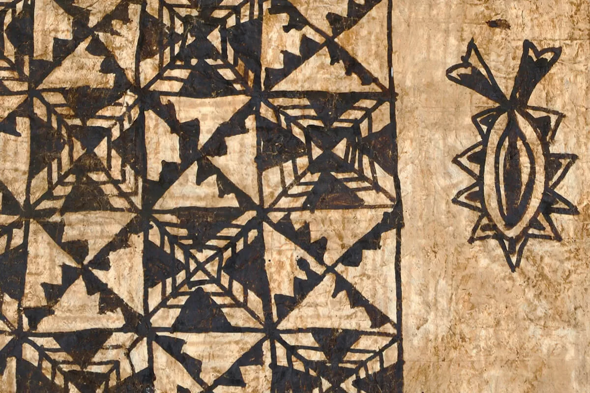 tapa cloth pattern detail